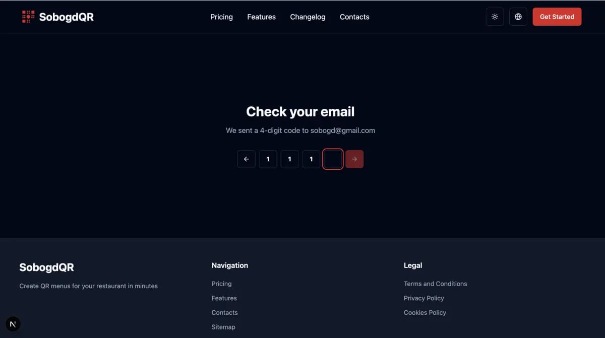 OTP verification step of IQ Rest authentication